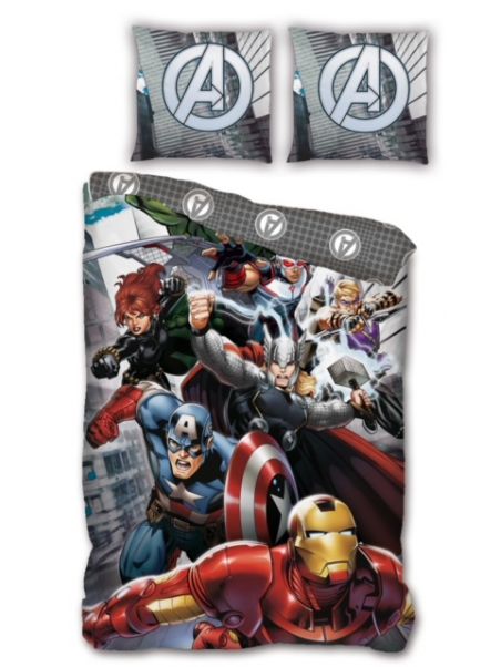 Housse de couette + taie d'oreiller Avengers