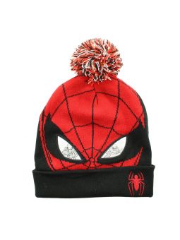 Gorro de Spiderman con pompón.