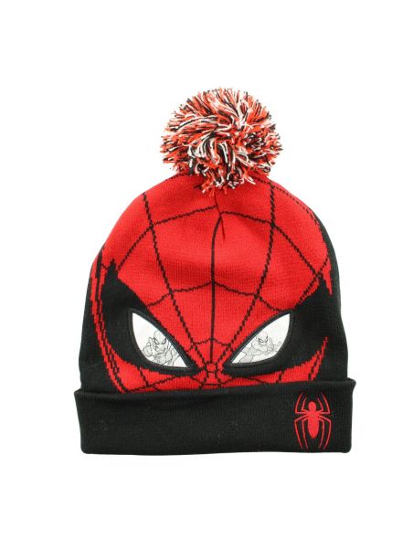 Gorro de Spiderman con pompón.