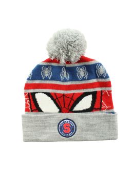 Gorro de Spiderman con pompón.