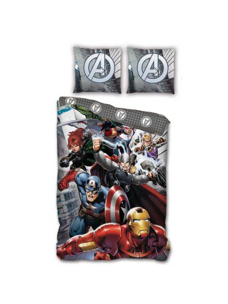 Housse de couette + taie d'oreiller Avengers