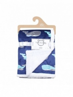 Plaid polaire baleine Tom Kids