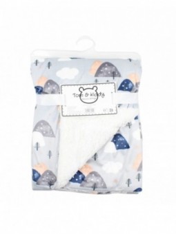 Plaid polaire colines et nuages Tom Kids