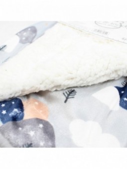 Plaid polaire colines et nuages Tom Kids