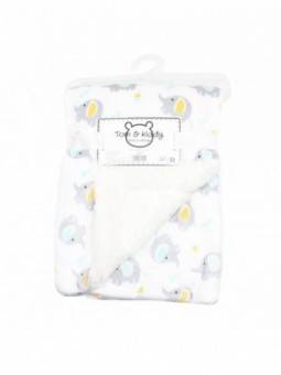 Plaid polaire elephants Tom Kids