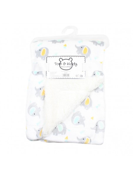 Plaid polaire elephants Tom Kids