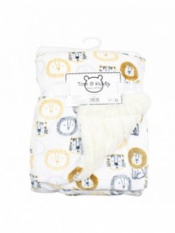 Plaid polaire lion Tom Kids