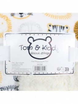 Plaid polaire lion Tom Kids