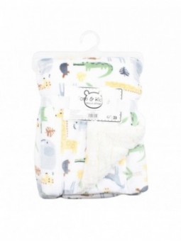 Plaid polaire animaux de la savane 2 Tom Kids