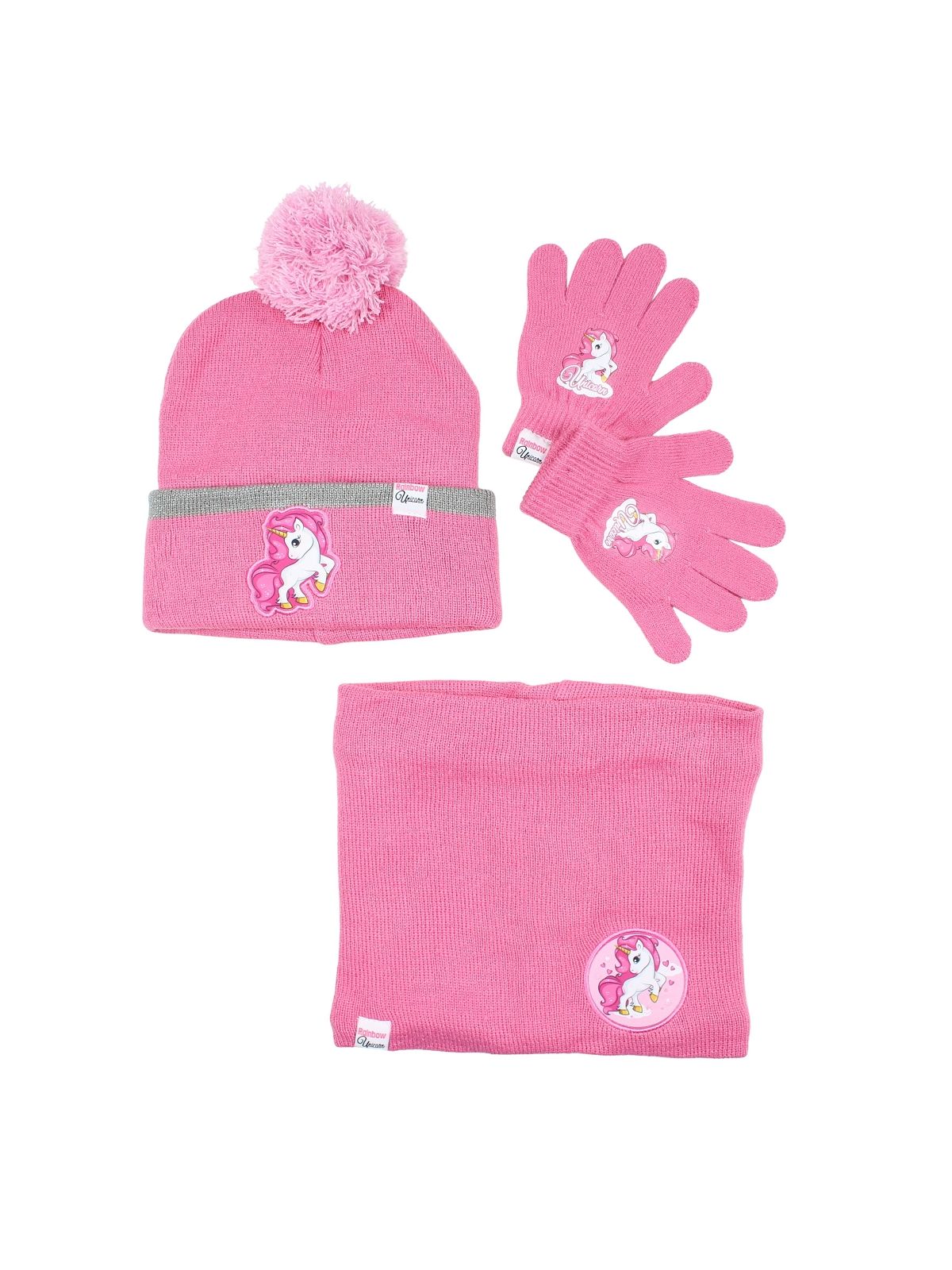 Bonnet Gants Snood Fille Unicorn