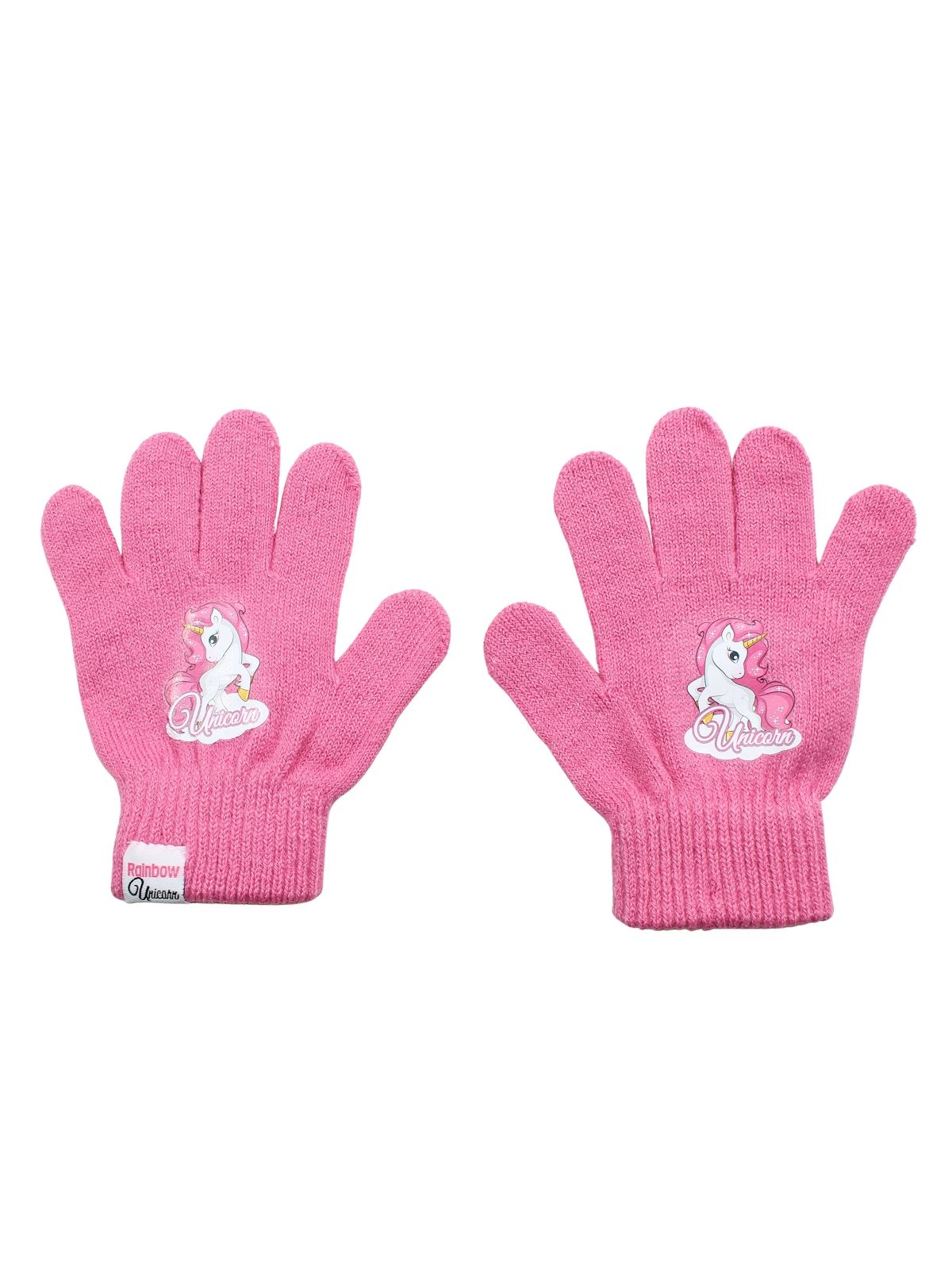 Einhorn-Mädchen-Snood-Handschuhe-Mütze