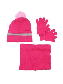 Einhorn-Mädchen-Snood-Handschuhe-Mütze