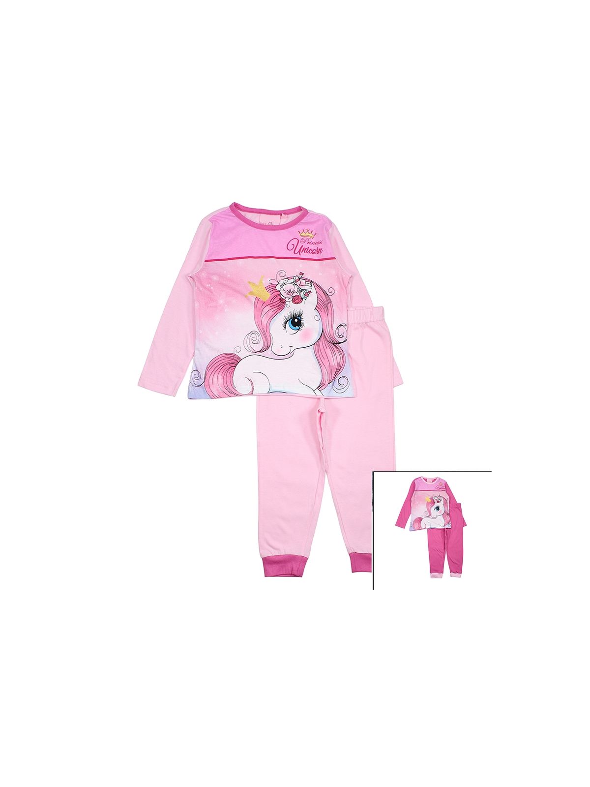 Einhorn-Pyjama aus Baumwolle für Mädchen