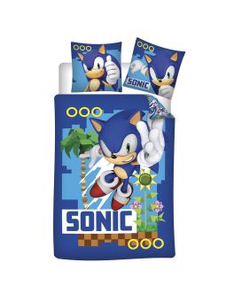 Housse de couette + Taie d'oreiller Sonic 