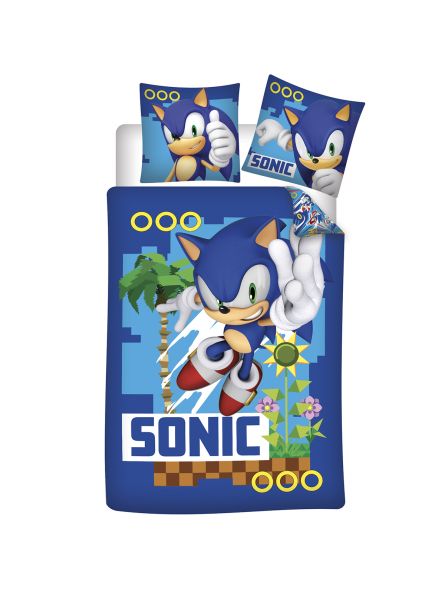 Housse de couette + Taie d'oreiller Sonic 