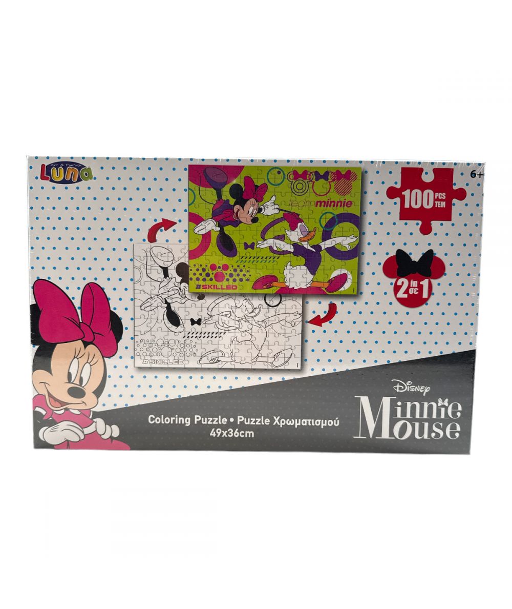 Minnie kleurpuzzel van 100 stukjes