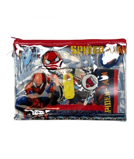 Spiderman pencil case and stationery set