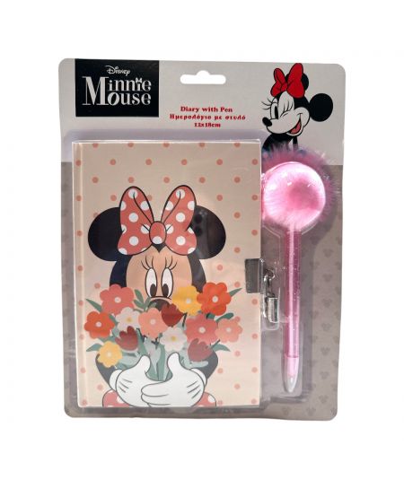 Geheim dagboek + Minnie Pompom-pen