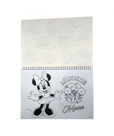 Bloque de dibujo con plantilla de Minnie