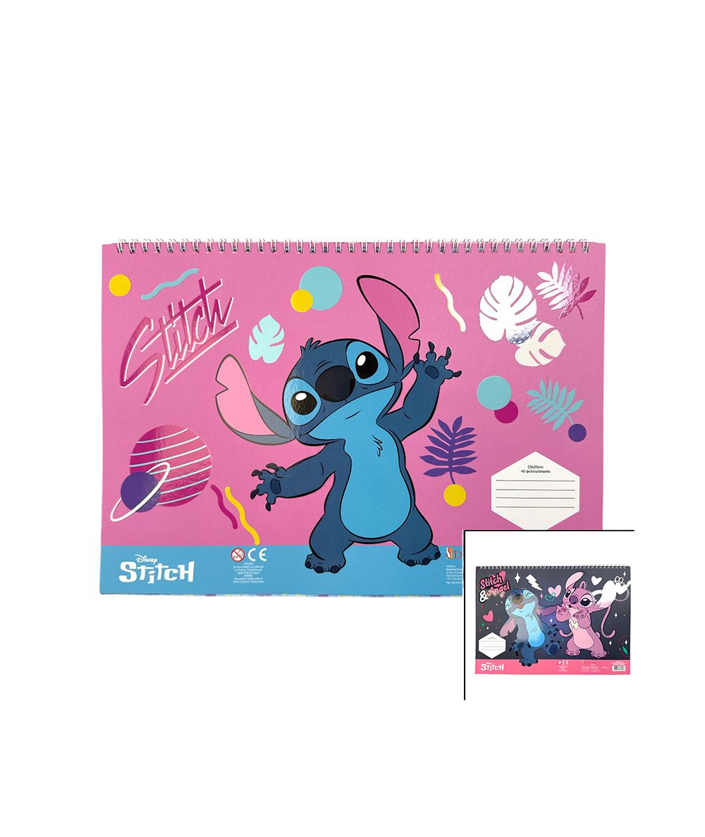 Bloc de dibujo con plantilla Lilo & Stitch