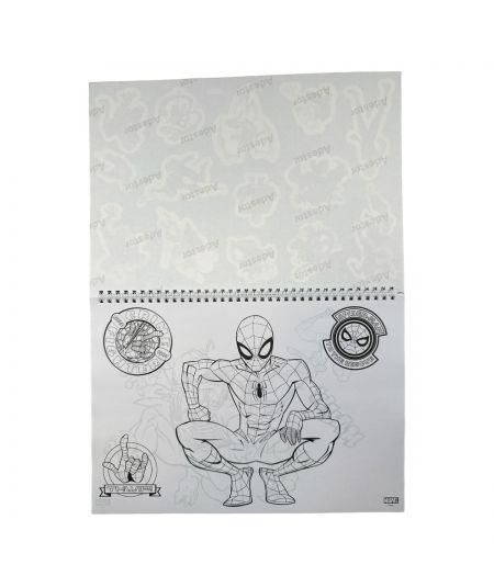 Bloc de dessin avec pochoir Spiderman