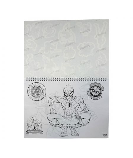 Bloc de dessin avec pochoir Spiderman