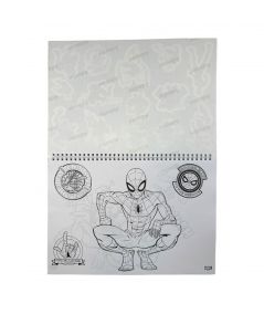 Blocco da disegno con stencil di Spiderman