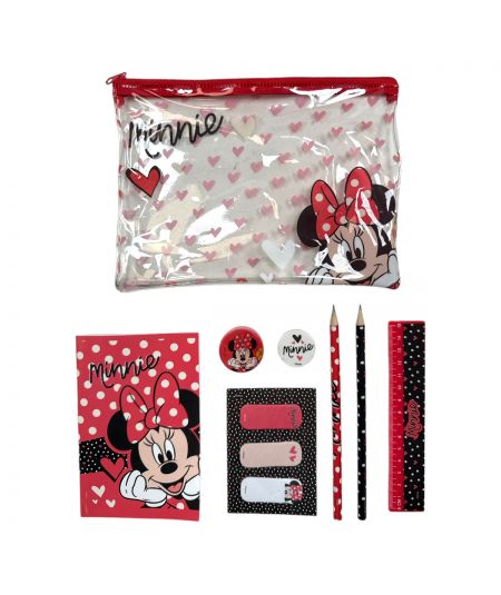 Minnie pencil case and stationery set