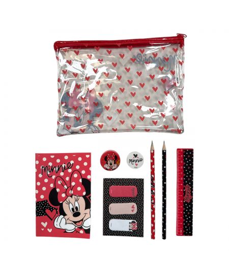 Minnie pencil case and stationery set