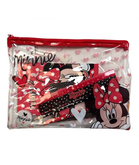 Minnie pencil case and stationery set