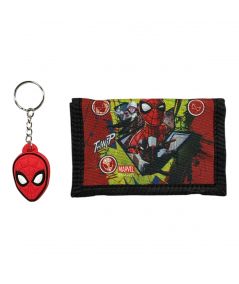 Spiderman wallet and key ring set