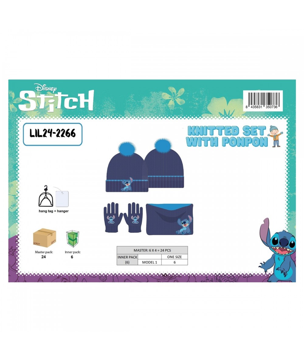 Bonnet Gants Snood Garçon Lilo & Stitch