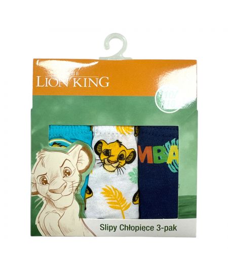 3er-Pack Slips mit der Aufschrift „Der König der Löwen“.