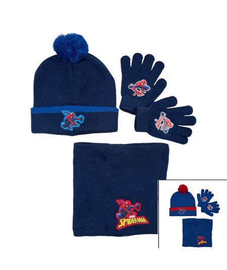 Cappello Guanti Snood Boy Spiderman