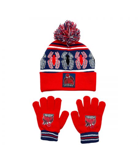 Gorro con guantes de Spiderman.