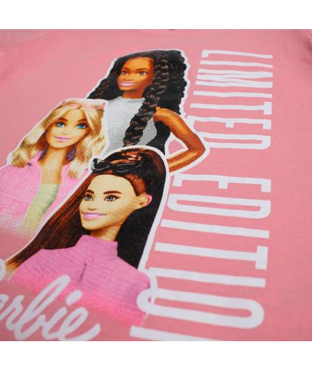 Kurzärmeliges T-Shirt für Mädchen mit Barbie-Motiv