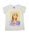 Kurzärmeliges T-Shirt für Mädchen mit Barbie-Motiv