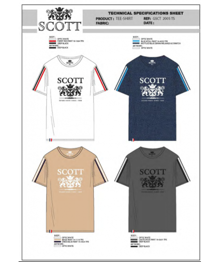 T-shirt manches courtes homme Scott