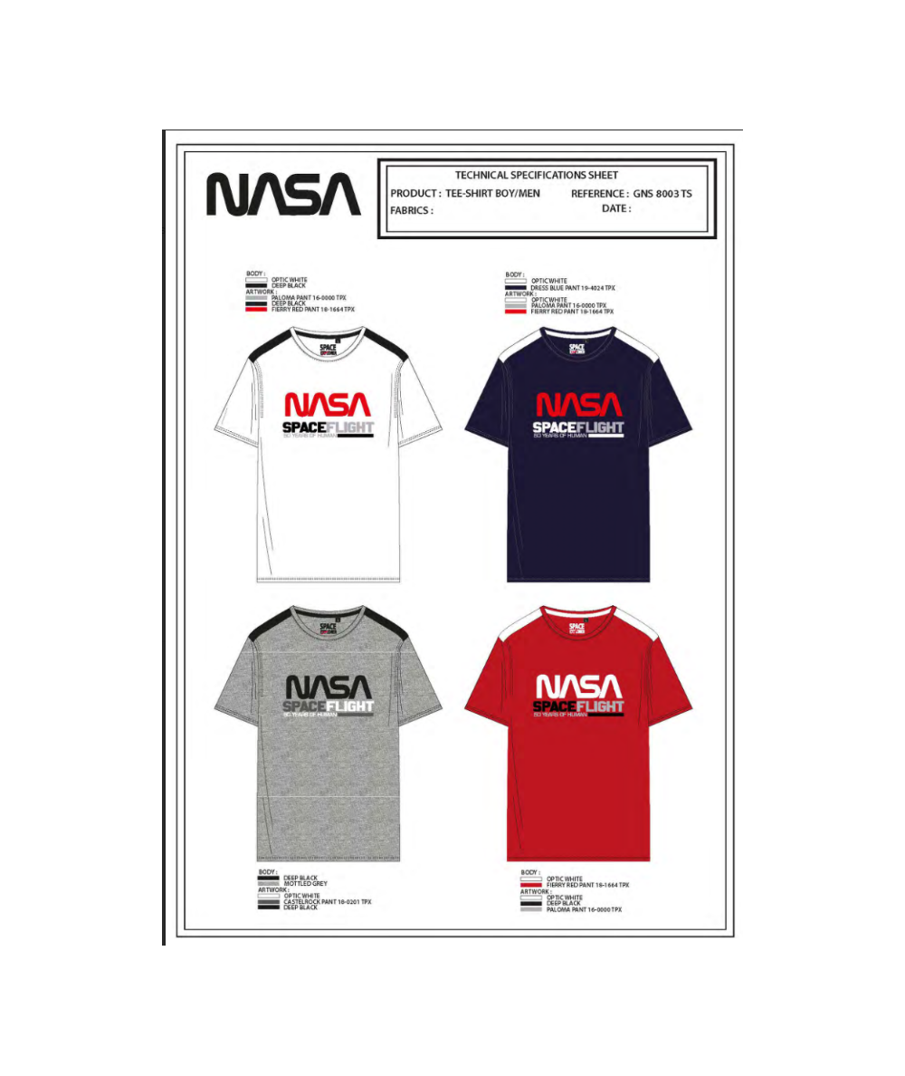 T-shirt manches courtes homme Nasa