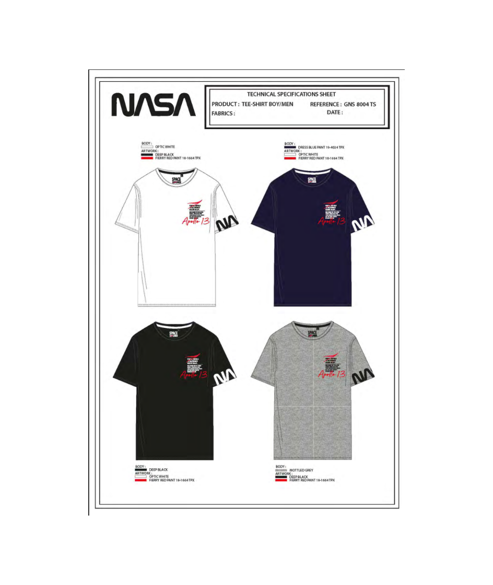 T-shirt manches courtes homme Nasa