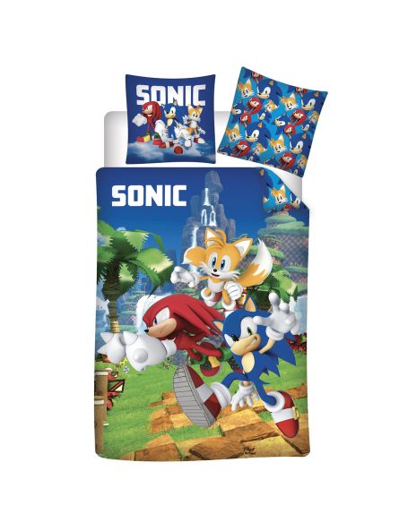 Housse de couette + taie d'oreiller Sonic